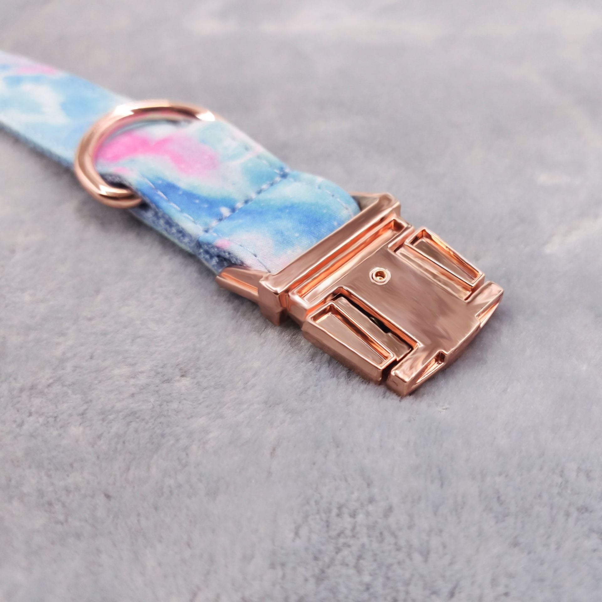 Galaxy Dog Collar With Rose Gold
