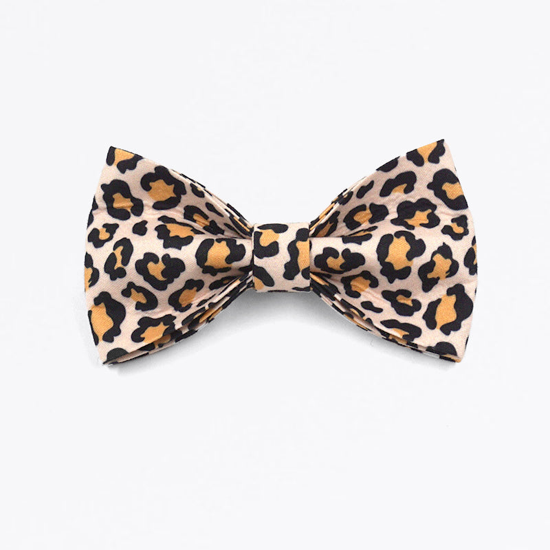 Leopard Dog Bow Tie