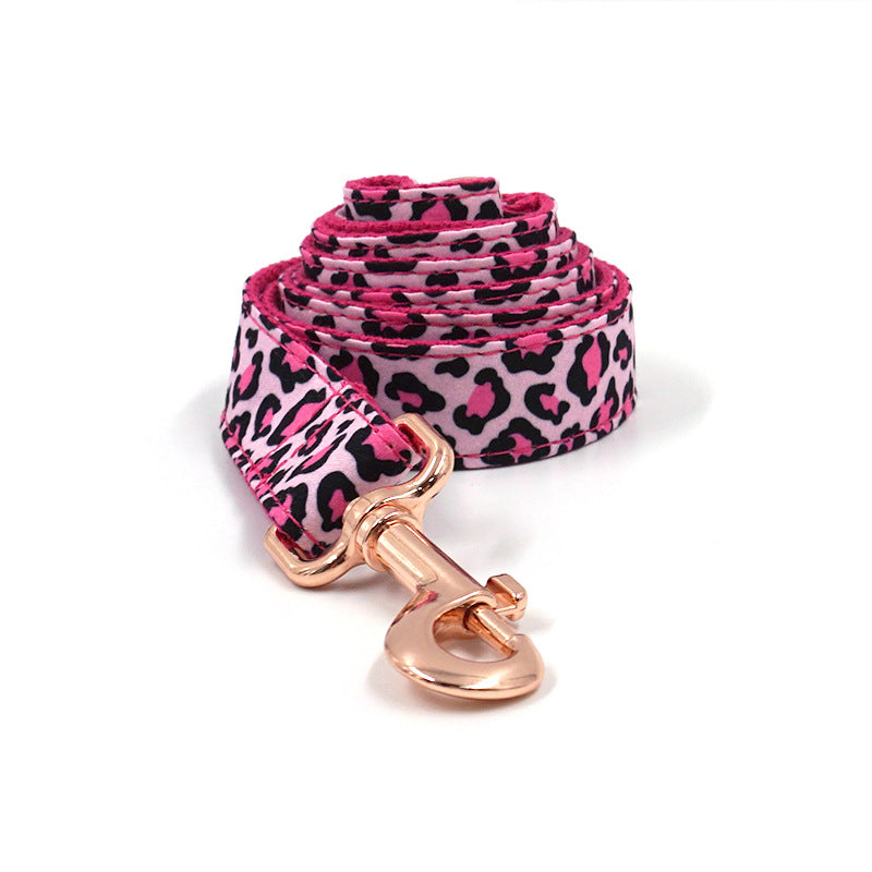 Leopard Dog Leash - Pink