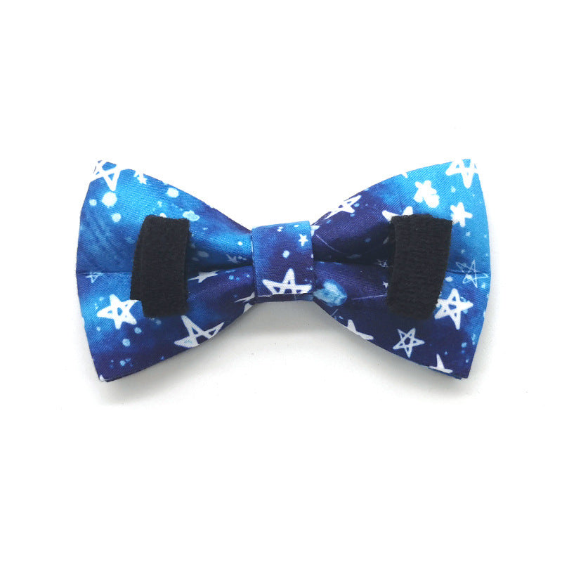 Blue Star Dog Bow Tie