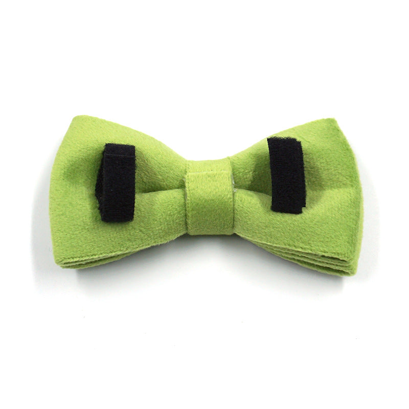 Velvet Dog Bow Tie - Green