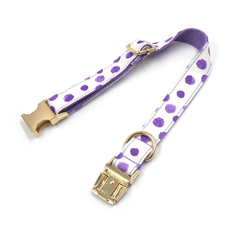 Purple Wave Point Dog Collar