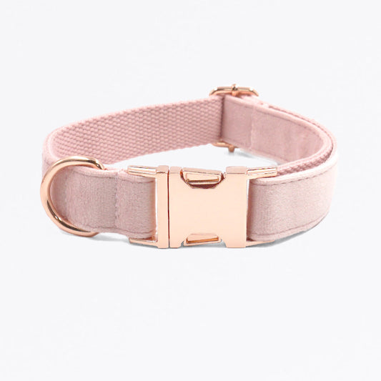 Velvet Dog Collar - Pink