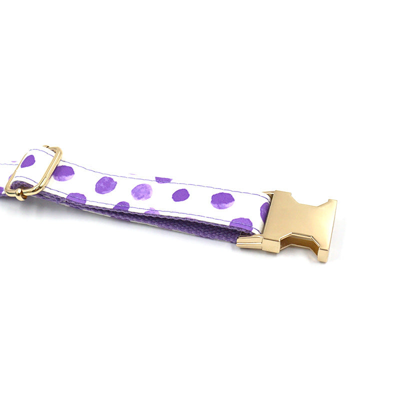 Purple Wave Point Dog Collar