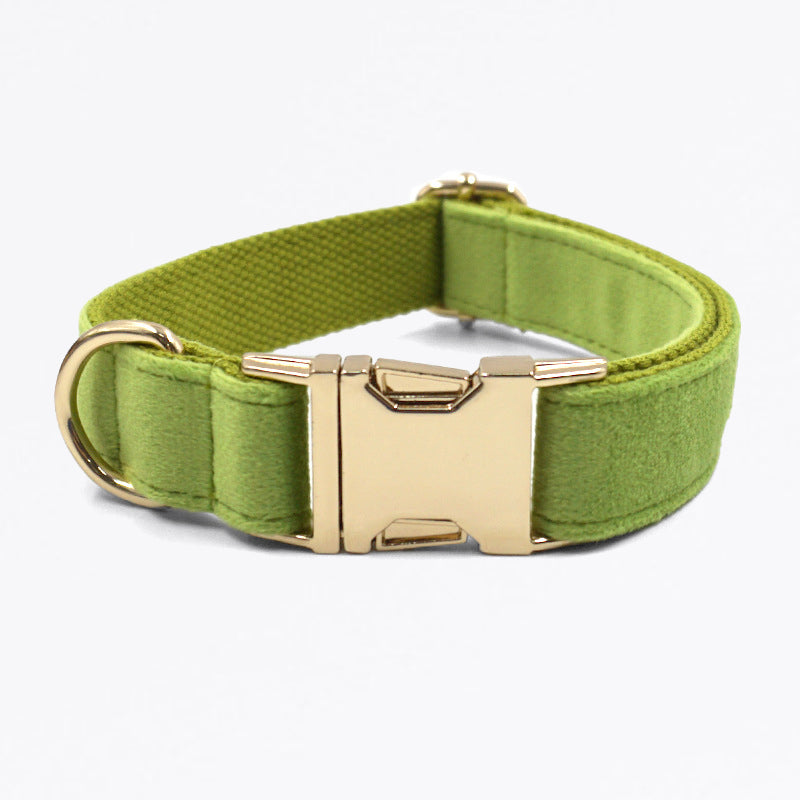 Velvet Dog Collar - Green